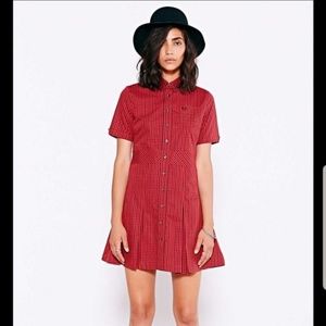 Fred Perry Red and Blue Gingham dress Size 6